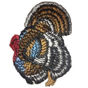 Vintage‎ Wild Turkey Patch Embroidered Bird Applique Iron On